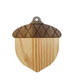 Acorn Wood Board, 2 Tone 15" x 13"