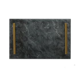 Black Marble Board w/Gold Handles 8" x 12"