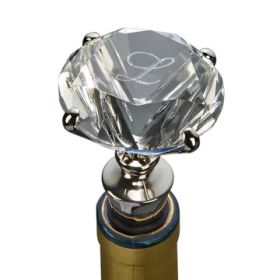 Clear Solitaire Diamond Shaped Bottle Stopper