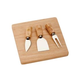 Cutting Board With 3 Tools, Rubberwood