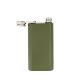 Green Pocket Flask, 6 Oz, SS