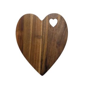 Heart Shaped Acacia Wood Board 9.75" x 12"