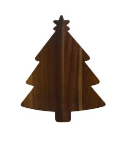 Holiday Tree Acacia Wood Board, 16" x 12.75"