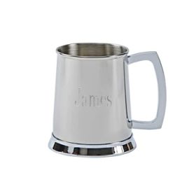 Stainless Steel Polished Finish Tankard, 4.5" H