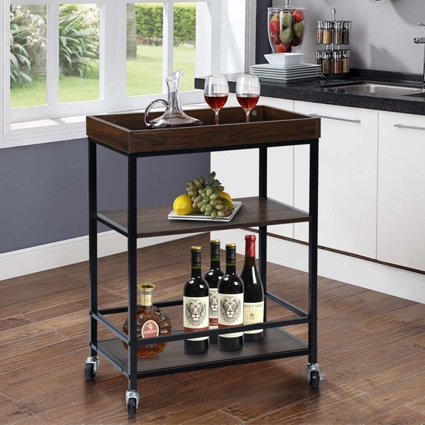 Retro Kitchen Serving Cart and Islands, Rolling Cart with Storage, Bar Carts Serving Tray Retro Kitchen Serving Cart and Islands, Rolling Cart with Storage, Bar Carts Serving Tray