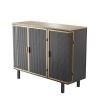 40.35" Wide 3 Doors Modern Sideboard, Freestanding Sideboard Storage Cabinet Entryway Floor Cabinet for Living Room Office Bedroom