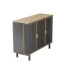 40.35" Wide 3 Doors Modern Sideboard, Freestanding Sideboard Storage Cabinet Entryway Floor Cabinet for Living Room Office Bedroom