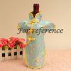 Chinese Style Cheongsam Dress Wine Bottle Covers Dining Table Decorative Wine Bags Casing - Light Blue