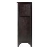 Wood Ancona Modular 20- Bottle Wine Cabinet, Espresso Finish