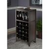 Wood Ancona Modular 20- Bottle Wine Cabinet, Espresso Finish