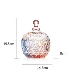 Clear Glass Crown Full Sky Star Style Storage Jar Jewelry Box (Option: Large crown glaze)