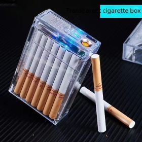 Cute Transparent Cigarette Case Cigarette Lighter (Option: Private Custom-Default)