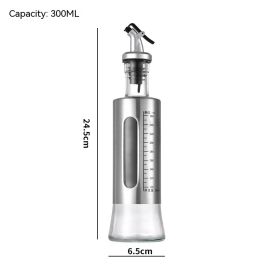 Kitchen Storage Bottle Cooking Oil Vinegar Seasoning Bottle Glass (Option: Other-300ML Scale Model)