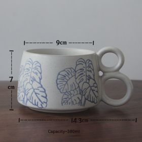 Creative Handmade Blue And White Underglaze Porcelain Cup (Option: B No Pattern 3 Cup-380ml)