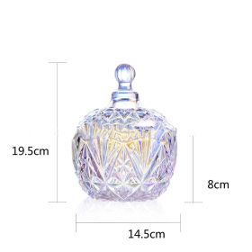 Clear Glass Crown Full Sky Star Style Storage Jar Jewelry Box (Option: The big crown dazzles)