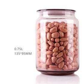 Household Kitchen Spice Storage Tank Nut Grain Storage Box (Option: Ice Pink-0.75L)