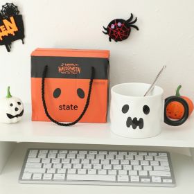 Halloween Mug Pumpkin Shape Cup (Option: Halloween Pumpkin Mug White-450ml)