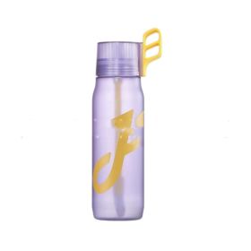 Plastic Portable Straw Cup Summer Portable (Option: Purple-650ml)