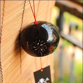 Japanese Cherry Blossom And Wind Ceramic Wind Chimes (Option: A5)