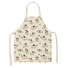 Cartoon Puppy Sleeveless Apron Home Daily Use (Option: W 02515-47x38cm)