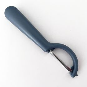 Household Fashion Stainless Steel Pp Peeler (Option: P Type Peeler Gray Blue)