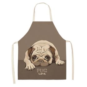 Cartoon Puppy Sleeveless Apron Home Daily Use (Option: W 02516-47x38cm)