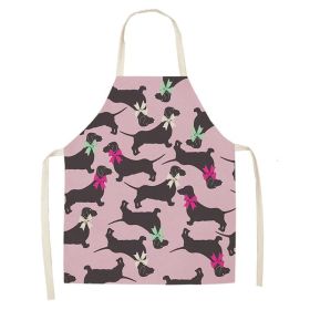 Cartoon Puppy Sleeveless Apron Home Daily Use (Option: W 02506-47x38cm)