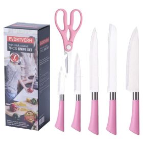 Spot Knife Set Combination Fruit Function (Option: Pink Knife Set)