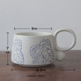 Creative Handmade Blue And White Underglaze Porcelain Cup (Option: A No Pattern 3 Cup-380ml)