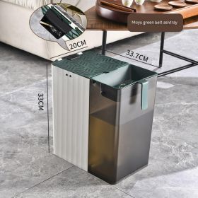 Dry Wet Separation Filter Tea Dust Residue Trash Can With Lid (Option: Black Jade Green With Ashtray)