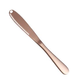 1pc; Stainless Steel Butter Knife; Cheese Cheese Knife; Butter Knife; Bread Jam Knife; For Baking Cream (Color: Rose Gold)