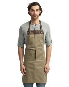 Espresso Bib Apron - BLACK/ BLACK - OS (Color: KHAKI/ BROWN, size: OS)