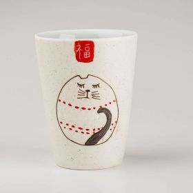 Ceramic Hand Pearl Glaze Cup (Option: Lucky Cat-301to400ml)