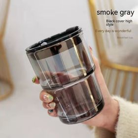 Good-looking Straw Glass Cup With Lid (Option: Style2-301 To 400ml)