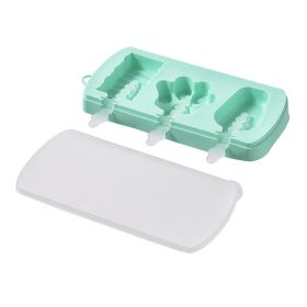 1pc Ice Cream Mold; Handmade DIY Making Ice Ball; Cute Cartoon Grinder; Household Silicone Ice Stick; Ice Ball; Homemade Ice Cube; Cheese Pastry Model (Color: Green-Ice Cream Mold)