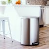 13.2 Gallon Trash Can, D-Shape Step On Kitchen Trash Can