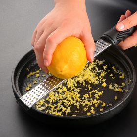 1pc Stainless Steel Lemon Zester & Cheese Grater; Fruit Scraper Planer; Kitchen Gadget (size: 11.81in*1.25in)