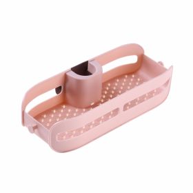 Kitchen Racks Hanging On A Faucet Snap-on Sink Bathroom Rack (Color: Pink)