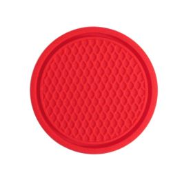 Cross-border Car Coaster A Large Number Of Spot Car PVC Heat Insulation Non-slip Mat Car Water Cup Mat (Option: Red-2PCS)